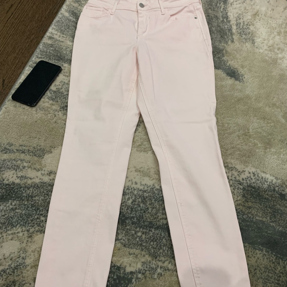 OLD NAVY ROCKSTAR MID-RISE. size 8, baby pink